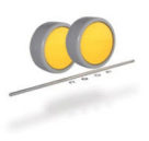 image: DYSON DC03 REAR WHEEL KIT - Silver & Yellow